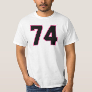 Nr. 74 Sports Jersey Pink Black Lucky No. T-Shirt