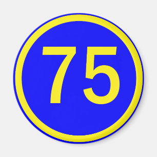 Nr., 75, in einem Kreis Magnet