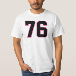 Nr. 76 Sports Jersey Pink Black Lucky No. T-Shirt