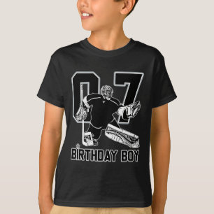 Nr. 7 Eishockey-Torhüter Frohen 7. Geburtstag Jung T-Shirt