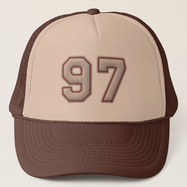 Nr. 97 mit coolem Baseball-Stich-Blick Truckerkappe (Vorderseite)