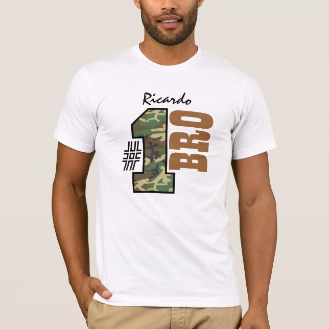 Nr. eine BRUDER Camouflage-individueller Name T-Shirt (Vorderseite)