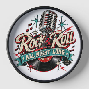 NRH Rock and Roll die ganze Nacht Vintage-Musik-Wa Uhr