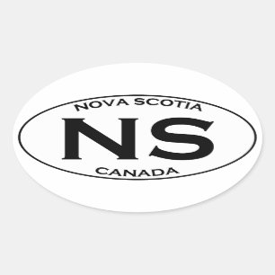 NS Nova Scotia Oval Logo Ovaler Aufkleber