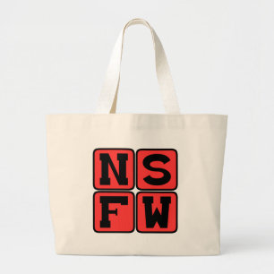 NSFW Internet Lingo ist nicht sicher für Arbeit lu Jumbo Stoffbeutel