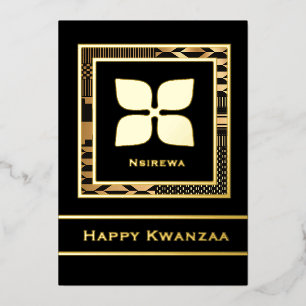 Nsirewa Happy Kwanzaa Folien Feiertagskarte