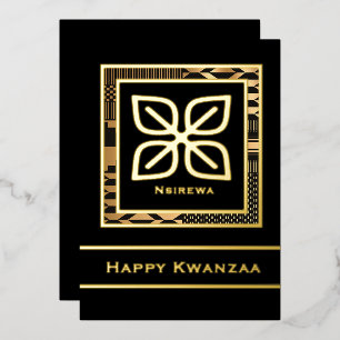 Nsirewa Happy Kwanzaa (Kontur) Folien Feiertagskarte