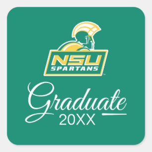 NSU Spartans Graduate Quadratischer Aufkleber