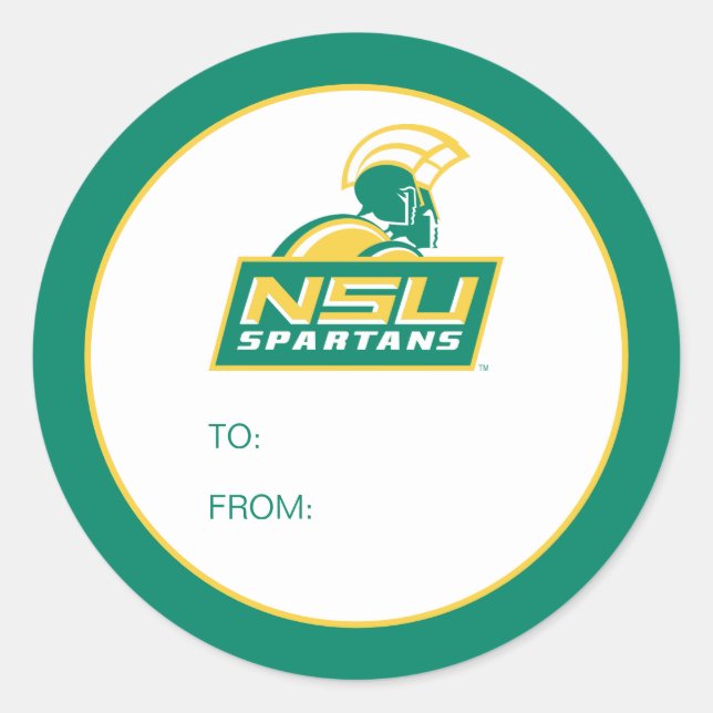 NSU Spartans Graduate Runder Aufkleber (Vorderseite)
