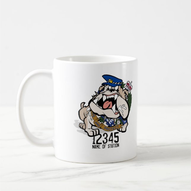 NT-Polizei-verärgerte Hundekaffee-Tasse Kaffeetasse (Links)