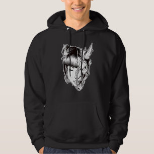 Nu Goth Geisha Hannya Mask Demon Shapeshifter Hoodie