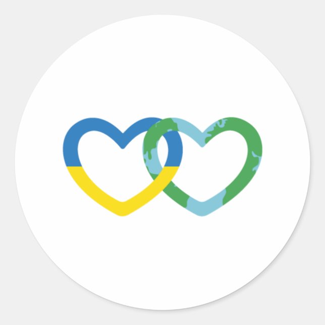 NU Herz-Stickers Runder Aufkleber (Vorderseite)