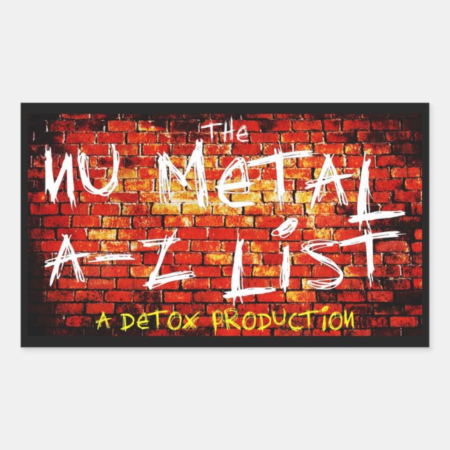Nu Metal A-Z Liste Aufkleber (Vorderseite)