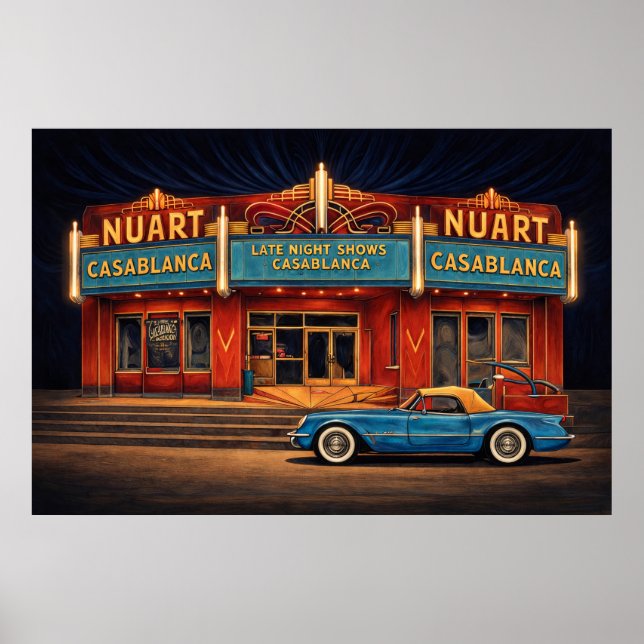 Nuart-Theater mit einem Corvette von '54 Poster (Vorne)