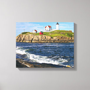 Nubble Light, Cape Neddick Maine Canvas Print Leinwanddruck