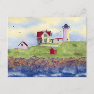 Nubble Light, Cape Neddick, York Maine Postcard Postkarte