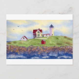 Nubble Light, Cape Neddick, York Maine Postcard Postkarte