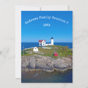 Nubble Light Family Wiedersehen Maine Lighthouse P Einladung