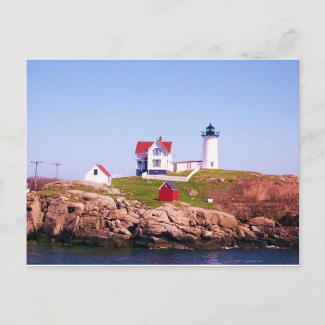 Nubble LIght House Postkarte (Vorderseite)