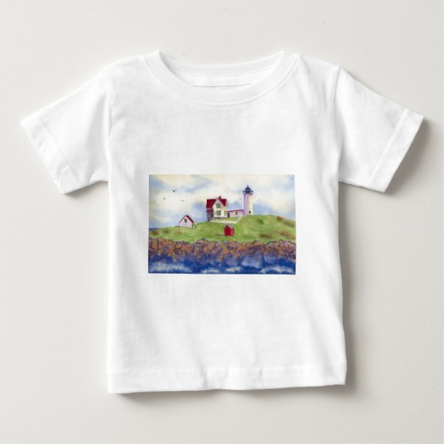 Nubble Light House York Maine Baby T-shirt (Vorderseite)