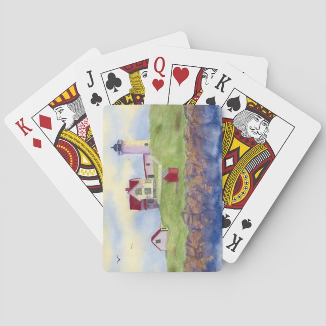 Nubble Light House York Maine Fahrradkarte Spielkarten (Rückseite)