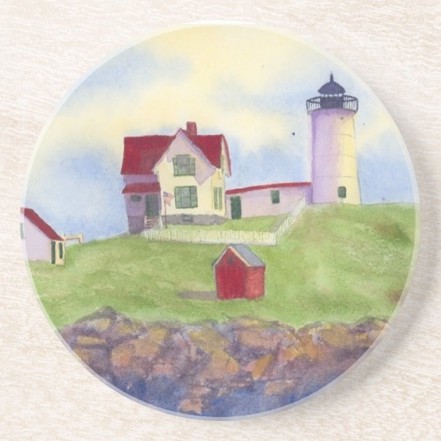 Nubble Light House York Maine Getränkeuntersetzer (Vorne)