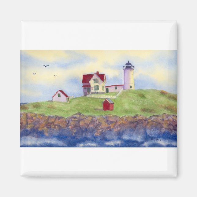 Nubble Light House York Maine Magnet (Vorne)