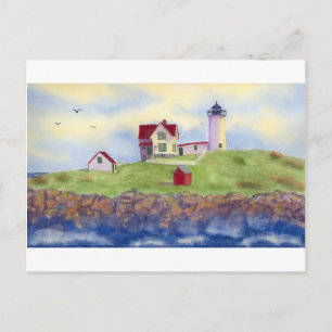 Nubble Light House York Maine Postkarte