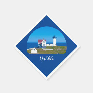 Nubble Light Navy Maine Lighthouse Serviette