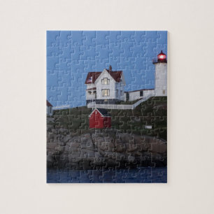 Nubble Lighthouse am Abend Puzzle