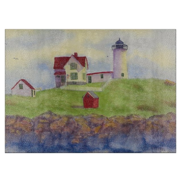 Nubble Lighthouse Cutting Board Schneidebrett (Vorderseite)