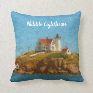 Nubble Lighthouse individuell anpassbar Kissen