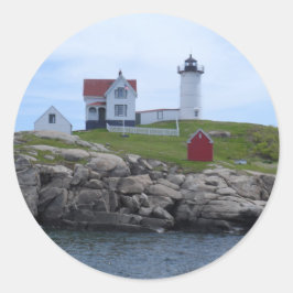 Nubble Lighthouse - Maine Runder Aufkleber