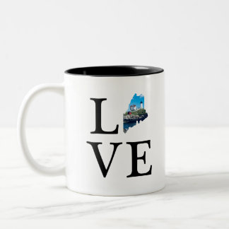 Nubble Lighthouse, Maine Zweifarbige Tasse