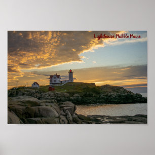 Nubble Maine, Leuchtturm Poster