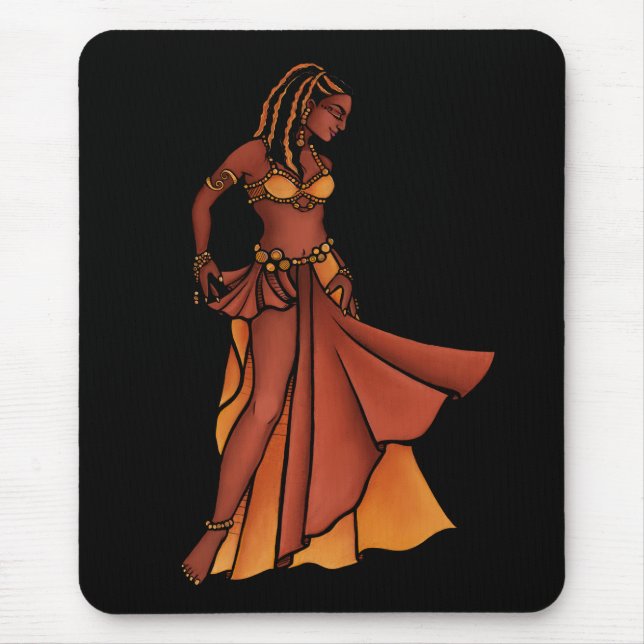 Nubian Belly Dancer Goddess Mousepad (Vorne)