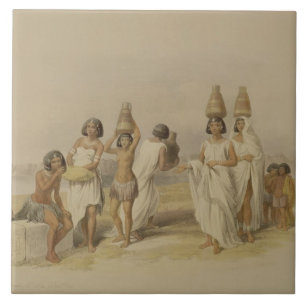 Nubian Frauen bei Kortie auf dem Nil, von "Ägypten Fliese