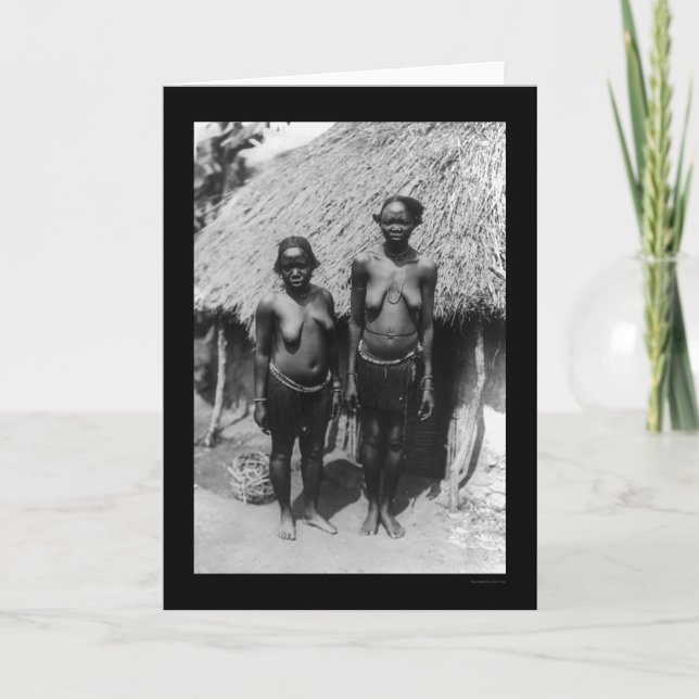 Nubian Frauen-Sudan-Hütte 1920 Karte (Vorderseite)