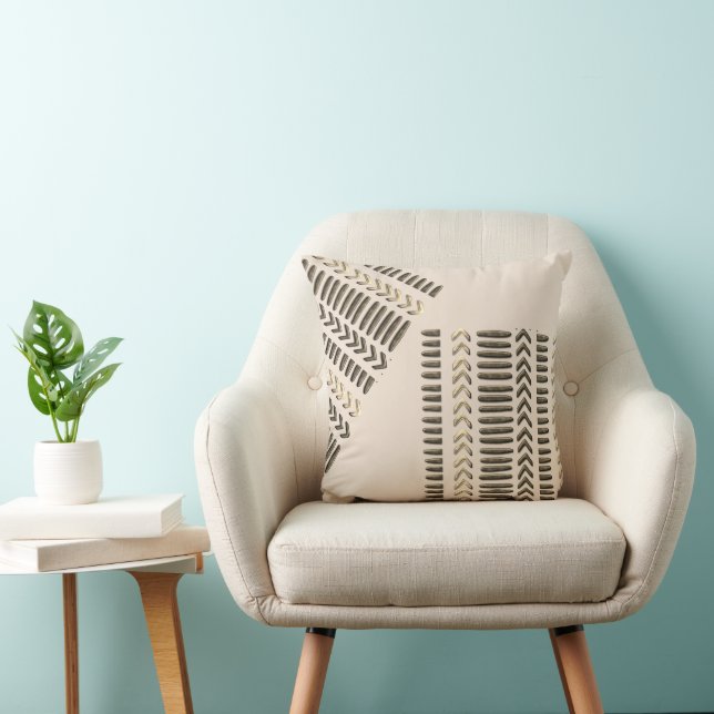 Nubian Geometric Kuba Stoffdrucke Kissen (Stuhl )