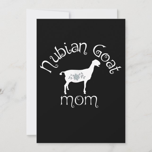 Nubian Goat Mama Geschenk Einladung (Vorderseite)