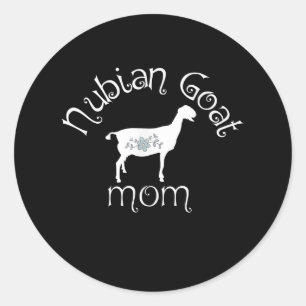 Nubian Goat Mama Gift Runder Aufkleber