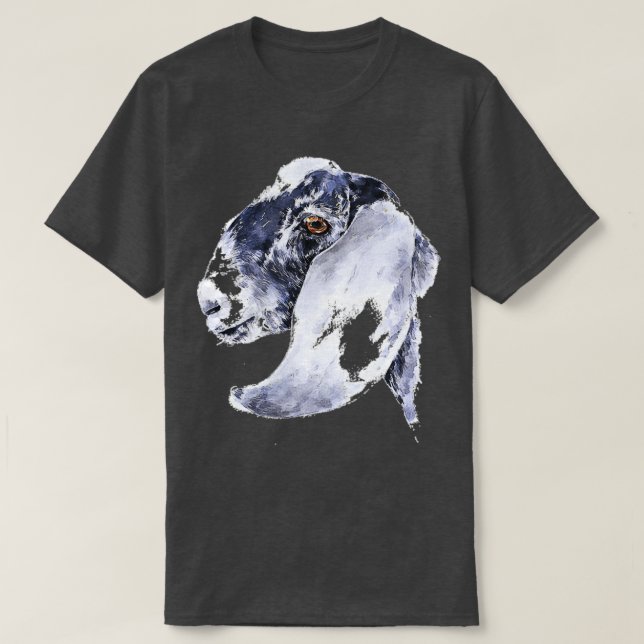 Nubian Goat  Watercolour Art,Nubian Goat  Art,Nubi T-Shirt (Design vorne)