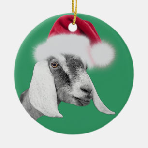 Nubian Goat Weihnachtsmannmütze Weihnachtsschmuck