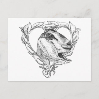 Nubian Head im Herzen Postkarte