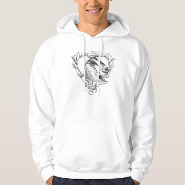 Nubian Kopf im Herzen Hoodie (Vorderseite)
