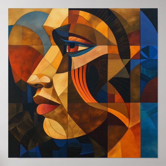 Nubian Nuance: Ein Mosaik der Majestät Poster (Vorne)