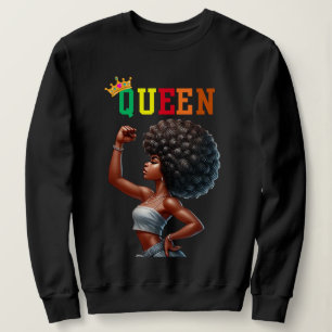 Nubian Queen: Macht Frauenpulli Sweatshirt