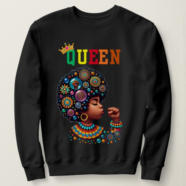 Nubian Queen: Sharp Women's Sweatshirt (Design vorne)