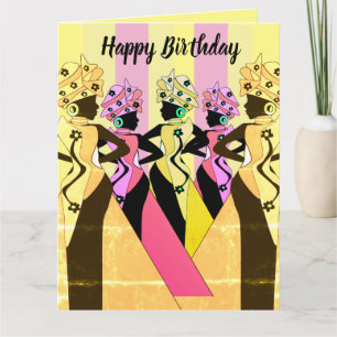 Nubian Women Art African American Birthday Card Karte