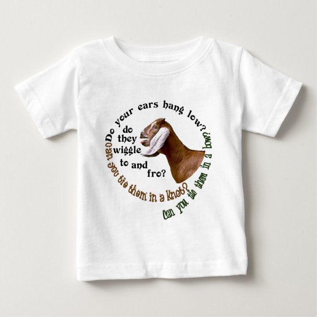 NUBIAN ZIEGE - HÄNGEN IHRE OHREN NIEDRIG? BABY T-SHIRT (Vorderseite)